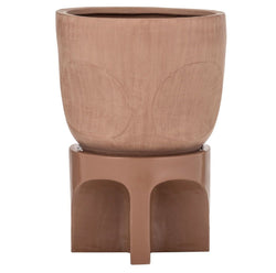 The Terracotta Oliver Planter Pot from Albi comes complete with its stand and is the perfect addition to your bedroom or living space. 