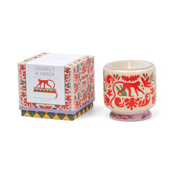 Jungle Ceramic Candle - Coconut & Amber