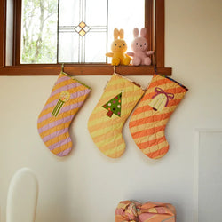 Jarita Stripe Christmas Stocking - Mauve