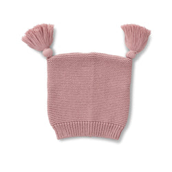 Goblin Garter Stitch Baby Hat - Pink