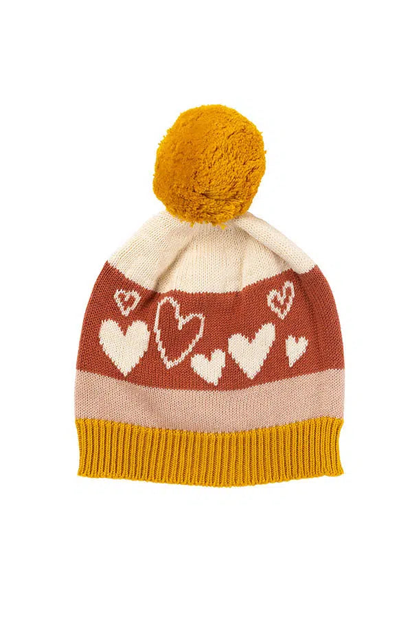 Love Heart Beanie Blush