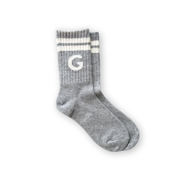 Stripe Logo Socks - Grey Marle