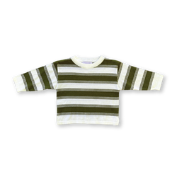 Organic 7-Stripe Long Sleeve Tee Herb