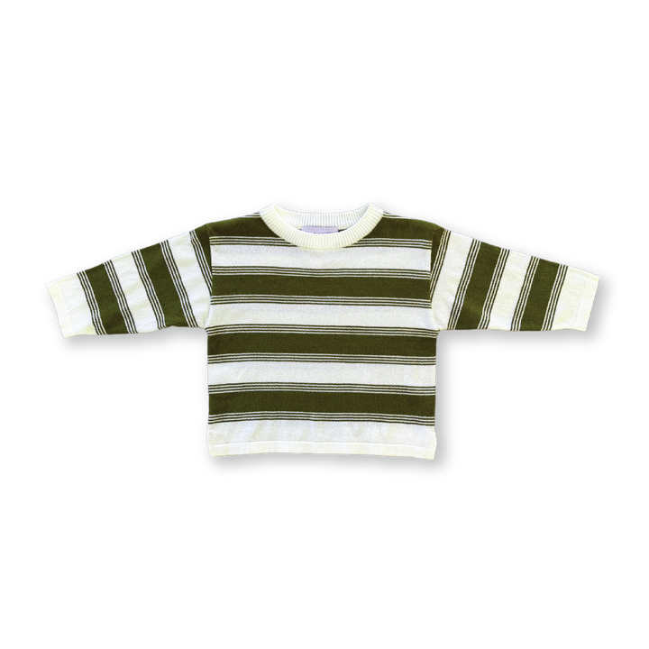 Organic 7-Stripe Long Sleeve Tee Herb