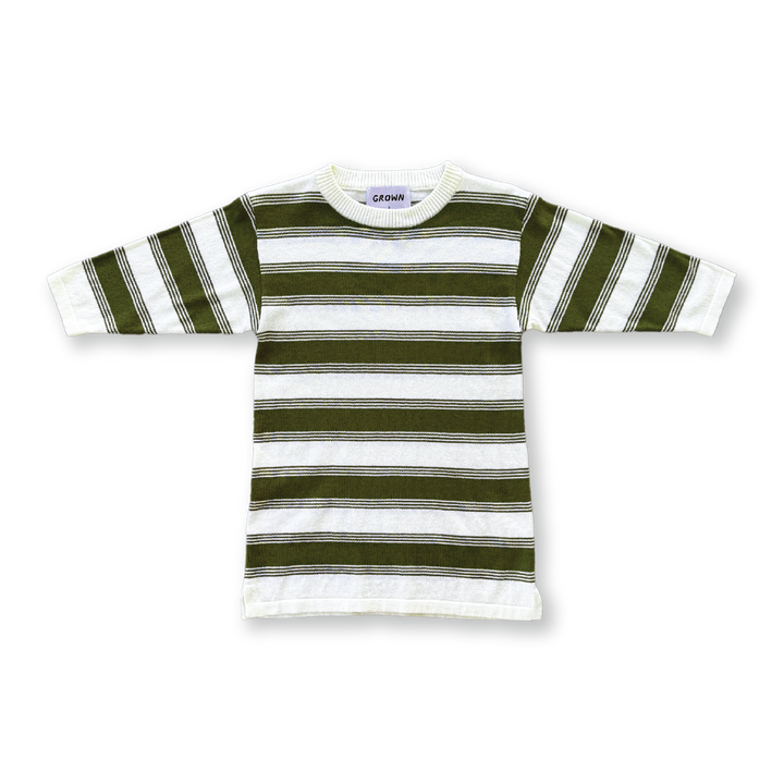 Organic 7-Stripe Dress - Herb