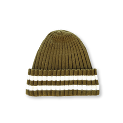 Organic Striped Pixie Beanie Herb