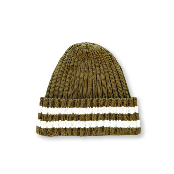 Organic Striped Pixie Beanie Herb