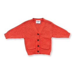 Textured Cardigan - Port Red