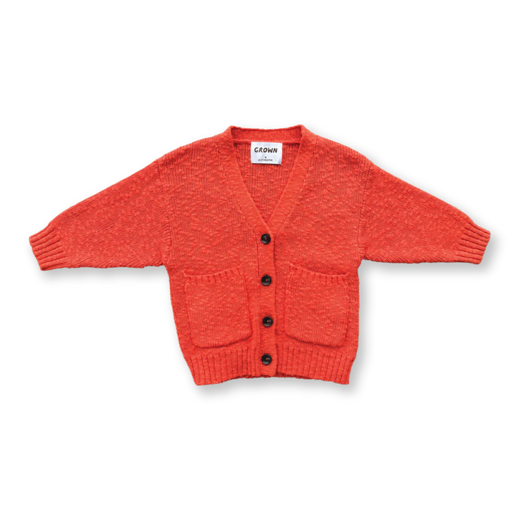 Textured Cardigan - Port Red