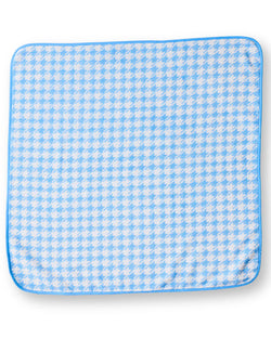 Houndstooth Blue Terry Baby Towel