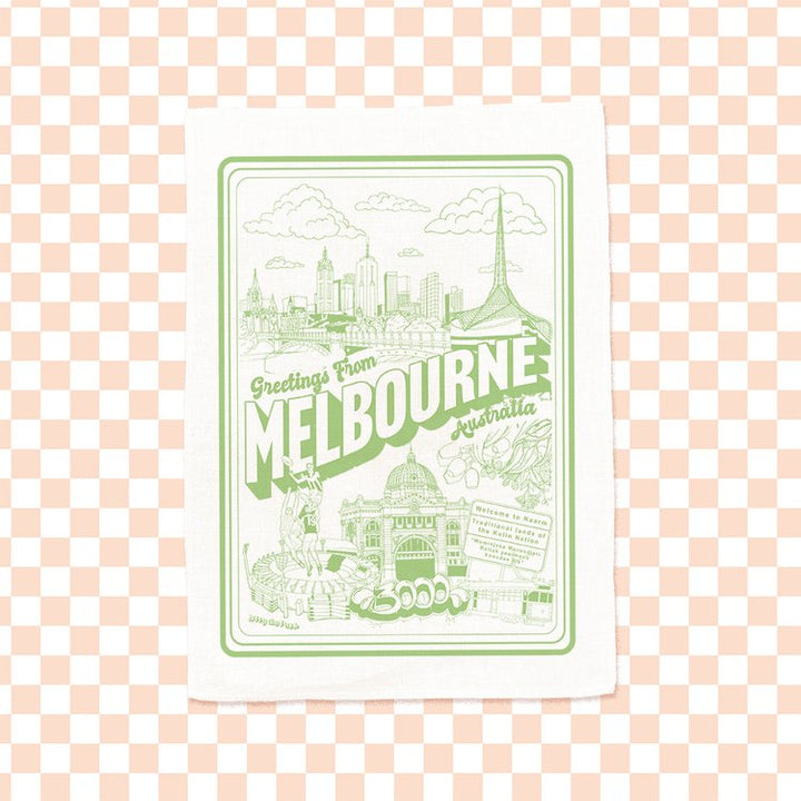 Linen Melbourne Tea Towel