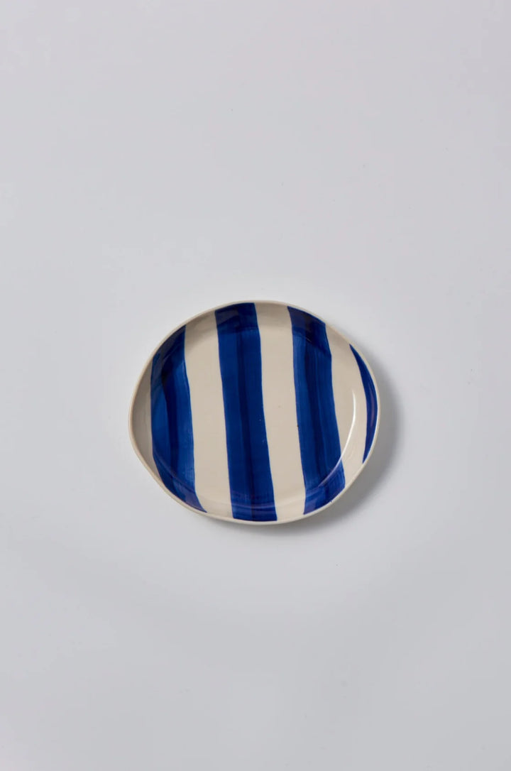 Cabana Stripe Plate - Blue