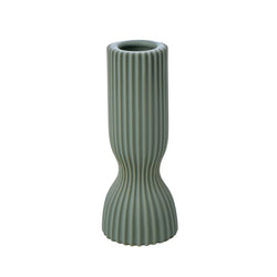 Ribbed Ceramic Vessel - Green