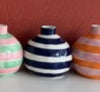 Round Bud Vase - Classic Blue Stripe