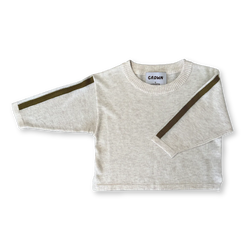 LS Stripe Tee - Coconut