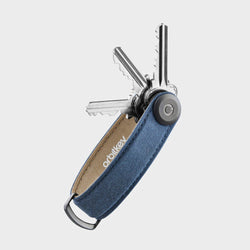 Key Organiser Waxed Canvas - Navy Blue