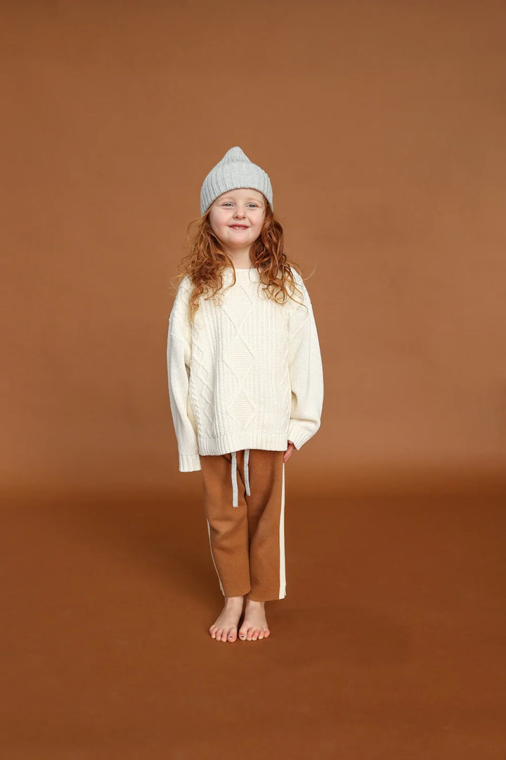 Chunky Cable Knit Pull Over - Milk