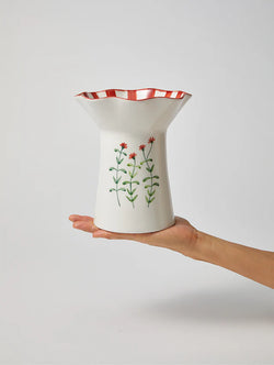 Blossom Tall Vase - Red