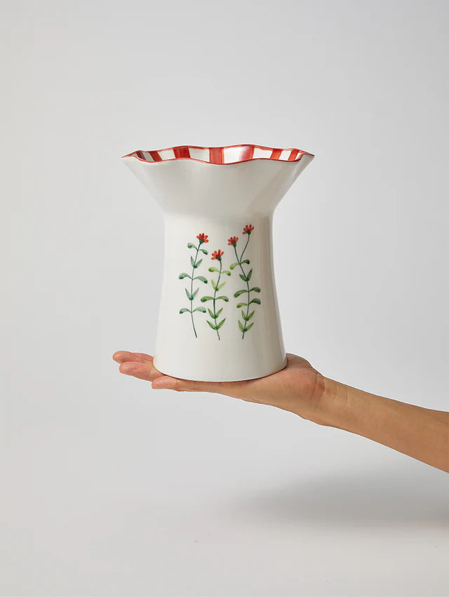 Blossom Tall Vase - Red