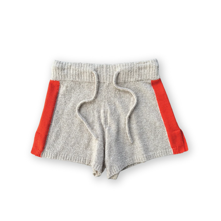 Knitted Terry Shorts - Dune/Rosso