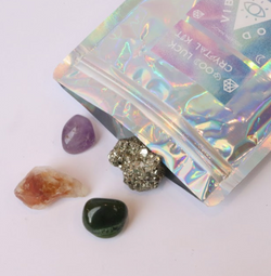 Need some Good Luck in your life? This Good Luck Crystal Kit By Good Vibes Gang will help!    Need some luck with money, friends, lovers or your career? This crystal kit will help you along your path.   Responsibly sourced crystals blessed with reiki and good vibes and hand packed in Melbourne, Australia.
