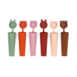 Popsicles are great, but sometimes warm summer days and small hands ask for a mess-managing alternative that keeps the melting moments in check.  The Retro Pop Tubies are the splash of colour every warm summer day needs  Each flexible and non-stick Tubies Set comes with 2 bear, cat and bunny Tubies.  *Made from non-toxic, food-grade silicone  *Microwave, oven and freezer-safe (-40°C to 230°C).  *Proudly designed by We Might Be Tiny in Australia